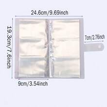 Album ảnh sơn dầu có vân nổi 3 inch, Album ảnh chụp phim lấy liền 3 inch, Hộp đựng danh thiếp tối giản, Album lưu trữ 120 bưu thiếp - 1 cái - Xem 2