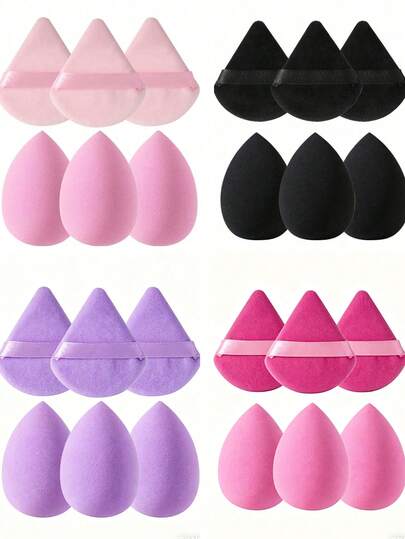 6/1pc Makeup Sponge, Velvet Powder Puff, Multi-Functional Makeup Tool, Makeup Sponge, Makeup Powder Puff, Dry & Wet Makeup Sponge, Blush Puff, Loose Powder Puff, Suitable For Liquid Foundation, BB Cream, Concealer, Face Cream, Foundation, Suitable For All Skin Types