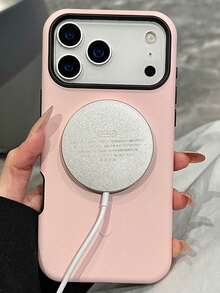 Personalized Luxury Faux Leather Phone Case Compatible With IPhone 17 Pro Max, 17 Pro, 17, 16 Pro Max, 16 Pro, 16, 15, 14, 13 Pro Max, 13, 14, 15, 16, 17 With Camera Protection - Pink - View 5
