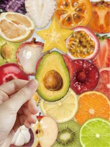 50pcs Fresh Cut Fruit Stickers For Laptop Suitcase Storage Box Room Desk Decor DIY Transparent Stickers - A - View 7