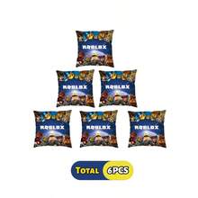 Roblox 1 chiếc vỏ gối trang trí - Vỏ gối đệm chủ đề game hiện đại, vỏ gối có hình nhân vật, khóa kéo, phù hợp cho phòng khách, phòng game, trang trí tiệc - Gối điểm nhấn trang trí nhà, phong cách thời trang, có thể giặt máy, thiết kế thiết yếu không kèm ruột gối, thiết kế hiện đại, vải bền, in chất lượng cao - Vỏ gối Roblo Boy số 6 - Xem 2