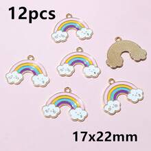 12pcs Rainbow Charms Pendant For DIY Necklace Bracelet Earrings Crafts Jewelry Making Accessories Findings - Rainbow - View 19