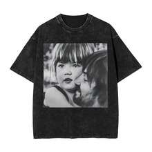 Deadbeat Album 2026 T Shirts Washed Vintage Tees Short Sleeve Crew Neck T-Shirts Pure Cotton Plus Size Clothing - 黑色 - 查看 1