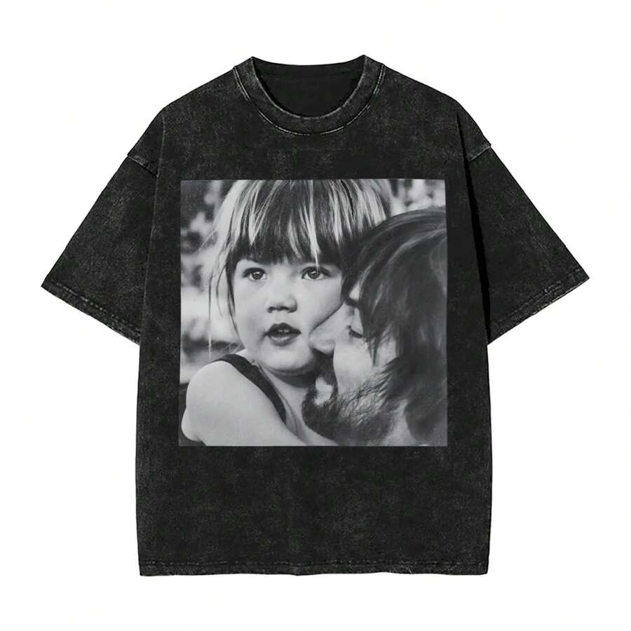 Deadbeat Album 2026 T Shirts Washed Vintage Tees Short Sleeve Crew Neck T-Shirts Pure Cotton Plus Size Clothing - 黑色 - 查看 1