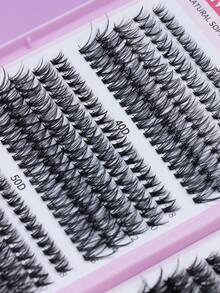 D-Type 570 Piece 6-16mm 30D40D50D60D80D100D Single Cluster Natural False Eyelash Set, Suitable For Parties, Nightclubs, Daily Work, Meetings And Other Occasions, 3D Faux Mink Fur False Eyelashes - C - View 2