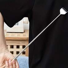 2pcs Stainless Steel Extendable Back Scratcher | Portable, Compact, Suitable For Desk Drawers, Bags, Cars, Travel Companion, Itching Relief Massager, Perfect Holiday Gift - View 2