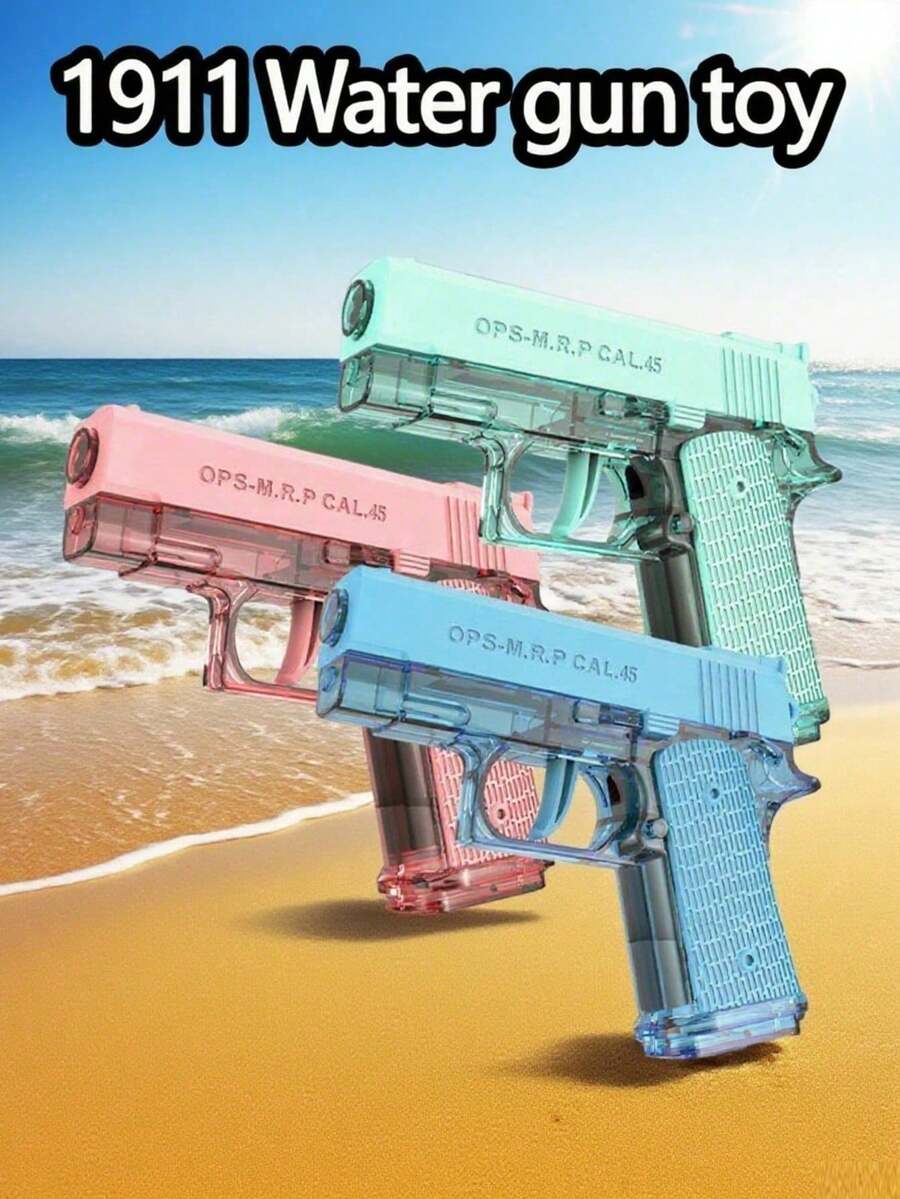 1pc New 1911 Water Gun, Recoil Water Gun, Continuous Spray Water Gun - Pool, Beach Toy, Water Park Toy - Outdoor Toy, Interactive Toy - Birthday Gift, Easter Gift, April Fool's Day Gift, Holiday Gift - Perfect Gift - Toys - Games Best-Seller