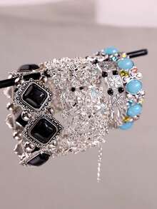 1 chiếc vòng tay phong cách cổ điển, thiết kế độc đáo, sang trọng, thanh lịch kiểu Bohemian, trang sức nữ thích hợp đeo hàng ngày, dự lễ hội và tiệc tùng. - Nhiều màu - Xem 3