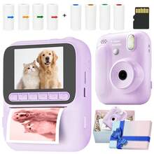 Instant Print Camera Instant Print Camera With Interesting Photo Frame And Color Filter 8X Zoom 1080P HD Digital Camera With Continuous Photography And Flashlight Instant Camera With Puzzle Games And Music Player Birthday Gift And Holiday Gift - Multicolor - View 14