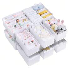 Oaoleer 12PCS/Set Drawer Organizer Clothes, Dresser Organizer For Nursery Bedroom Closet Organization And Storage - Baby Clothes Organizer Bins - Drawer Divider For Sock Underwear Bra Ties - View 9