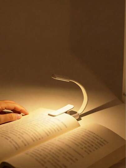 1pc Battery Powered Reading Light, Suitable For Nighttime Reading, Eye-Caring Reading Lamp, Adjustable Clip-On Reading Light, 3 Color Temperatures, Lightweight And Portable, Perfect Gift For Book Lovers, Mini Lightweight Clip-On Reading Lamp