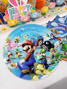 Sega Themed Disposable Paper Plates, Vibrant Go-Kart And Friends Printed Round Party Plates, Retro Gaming Style Dinnerware Suitable For Parties, Game Nights And Celebrations, Durable Paper Plates Perfect For Food Serving And Adding A Nostalgic Gaming Atmosphere To Your Gathering - Tableware - View 7