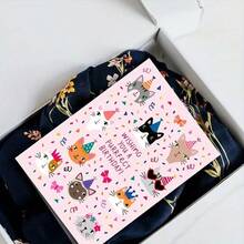 1张可爱猫咪图案生日贺卡，适合爱猫人士赠送给家人、伴侣、朋友和同事（含随机颜色信封），也适合开学季和学习用品。 - 多色 - View 6