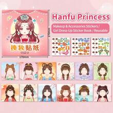 1 Set DIY Face Sticker Kit With Fashionable Doll Design - 1 Dress Up Game Set, Includes Reusable Stickers For Creative Fun, Beautiful Face Painting And Interactive Activities - Ideal As Party Favors Or Gifts - Multicolor - View 14