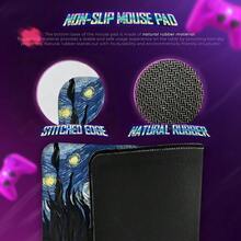 1 件梵高星空猫抽象艺术鼠标垫，大型游戏鼠标垫，电竞办公键盘垫，橡胶底涤纶长方形电脑鼠标垫，键盘支撑垫 | 灵感源自梵高 - 查看 4