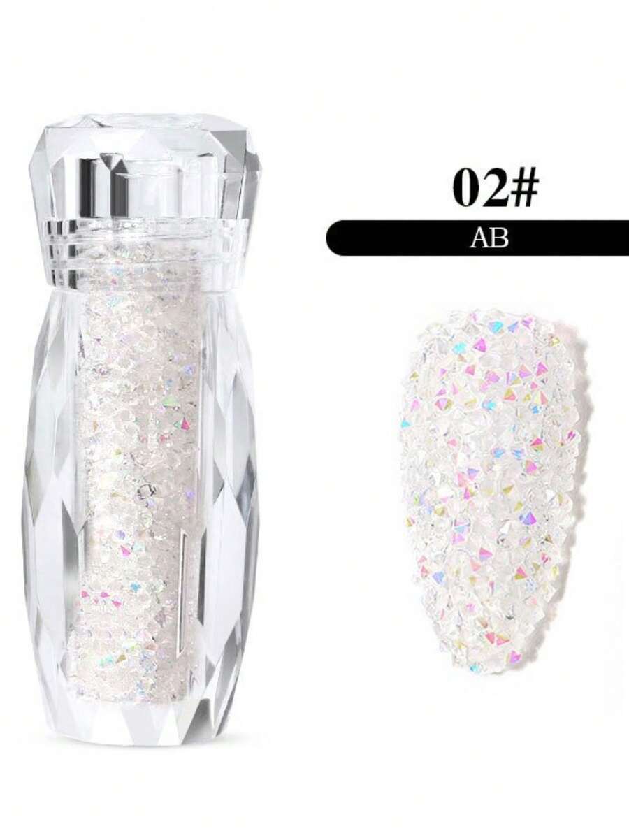 New Nail Art Accessories Iridescent Fairy Beads Nail Rhinestones Transparent Micro Pearls Micro Diamonds In Bottle, In Stock, Ins Style - Chocolate Brown - View 1