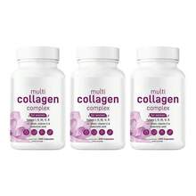 Miriyalyad Píldoras de colágeno múltiple para mujeres y hombres, 240 cápsulas | Tipo I, II, III, V, X - Péptidos de colágeno hidrolizado con biotina, ácido hialurónico y vitamina C | Apoyo para el cabello, la piel, las uñas y las articulaciones - 3 piezas - Ver 7