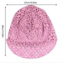 Summer Crochet Mesh Fisherman Hat, Retro Pattern Sun Protection Cap With Ultra Breathable Openwork Design, Streamlined Close-Fit Wearing Structure Brings No Tight Pressure And Comfortable Wrapping Feeling, Lightweight Woven Material Keeps Refreshing And Comfortable Under High Temperature, Multi-Scene Functional Headwear Well Suited For Beach Vacation, Outdoor Gatherings, Travel Sightseeing And Leisure Fishing Activities, Unique Retro Elements Elevate Overall Fashion Taste And Outfit Layering, Portable Foldable Layout Convenient For Travel And Daily Carry, Classic Seasonal Accessory With Both Ornamental And Practical Value, Warm Heartfelt Gift Choice For Ladies And Mother'S Day Blessing Moments - 粉色 - 查看 2