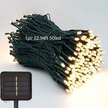 1件裝 太陽能 LED 串燈 22.97ft/39.37ft/78.74ft 8種模式 暖白色/白色/多色 適用於花園/庭院/樹木/節日/派對/室內裝飾 - 燈串 - 查看 25
