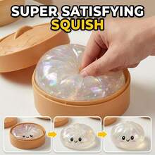 Glitter Dumpling Squishy Set 10 Colors Soft Slow Rising Squeeze Toys Cute Sensory Fidget Toy Stress Relief Party Favors Gift - White - View 2