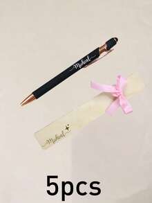 Bolígrafo con nombre personalizado, elegante estilo Aurora, bolígrafo de escritura con tarjeta de regalo con cinta, bolígrafo de firma personalizado para oficina, escritorio, diario, notas con lazo & caja de regalo, regalo personalizado para maestro, colega, graduación, cumpleaños, recuerdo único personalizable - Estilo D - Ver 25