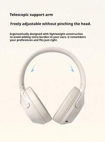 Philips TAH2020 Wireless Over-Ear Headphones, Bluetooth 5.4 Noise Canceling Headset with Mic, 50H Playtime, Foldable Hi-Fi Stereo Headphones for Gaming, PC, Travel - 查看 4