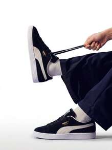 Sude Classic Women's Sneakers Black White 399103 - Black White - View 1