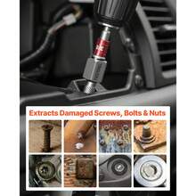 Screw Extractor Set With Drill Bits, 41 Pieces, Easy Out Bolt Extractors And Drill Bits, With Adapters, Solid Storage Case, Cr-Mo Steel For Removing Rounded, Broken, Or Stripped Bolts, Screws - Screw Extractor Set, 41 Pieces - 查看 6