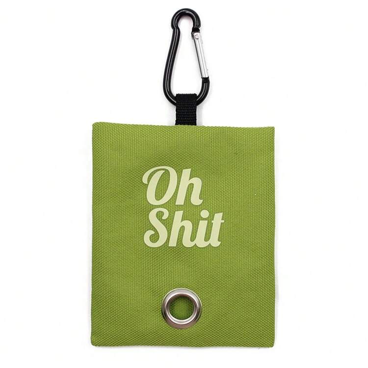 Suministros para mascotas, bolsas de basura de lona, dispensador de bolsas para excrementos, soporte portátil para bolsas de basura para perros, organizador para recoger cachorros y gatos al aire libre - Verde - Añade 21