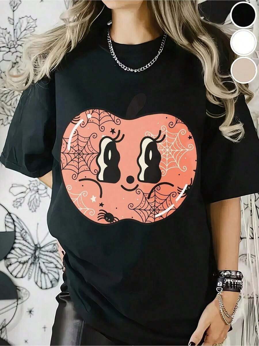 1 Piece Short-Sleeved T-Shirt With Round Neck And "Save The Drama For Your Mama" Print, 180g, 100% Cotton - Black 1 - 查看 1