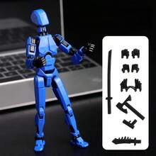 3D Printed 13 Joints Movable Lucky Doll, Desktop Decompression Figurine, Full Body Stress Relief Doll, DIY Assembly Required, Caution: Includes Assembly Instructions - Multicolor - View 14