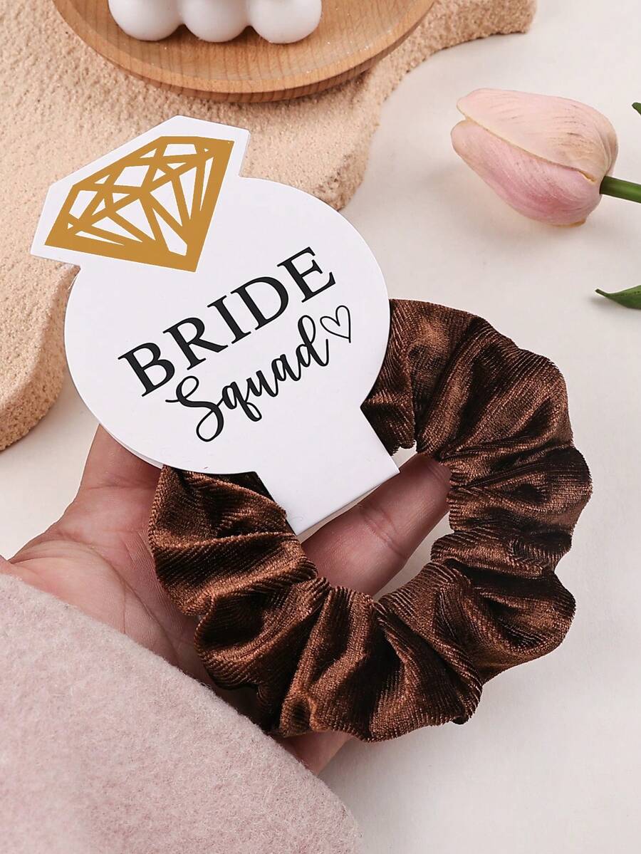 1个带卡槽的丝绒格子发圈,适合单人派对/节日/婚礼/伴娘礼物,弹性发圈,佩戴舒适不伤发,适合旅行、生日等场合。 - 彩色 - 查看 1