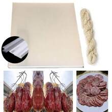 SISCCI Hojas de envoltura de salchicha de vidrio de 50x50cm, paquete de 1/2/5/10 hojas, juego de ataduras, uso doméstico y comercial para salami, salchichas, envasado de carne - transparente - Ver 13