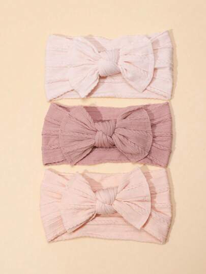 Hair Wrap Women Sweatband 3pcs/Set New Fashion Hair Accessories, Imported Nylon Headband With Jacquard Woven Bowknot Beauty & Casual Occasions For Hair Bands Autumn Accessories Fall Winter For Vacation Outfits Woman Elegant Scarf Women Bandanas Soft Headwrap