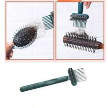 Bộ 2 lược vệ sinh, lược đệm khí và lược lông cứng, dụng cụ vệ sinh lược lăn tái sử dụng, dụng cụ tạo kiểu tóc, nhà bếp, phòng tắm, gia đình, đồ dùng gia đình - A - Xem 5