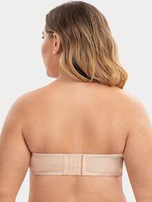 MELENECA Women's Strapless Bra For Large Bust Back Smoothing Plus Size With Underwire - Apricot - View 2