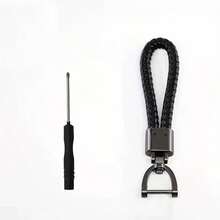 Cuerda multifuncional para llavero de coche, cuerda tejida desmontable hecha a mano con accesorio de colgante de gancho de metal - A - Ver 8