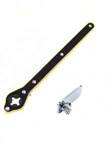 Bộ dụng cụ nâng xe hơi gồm 1 cờ lê bánh cóc, cờ lê bánh cóc kéo dài, cờ lê nâng bằng kim loại bền chắc với núm xoay 360°, dễ dàng lắp ráp và tháo rời. Bao gồm (1 cờ lê và 1 bộ chuyển đổi) - Một kích cỡ phù hợp cho tất cả - Xem 11