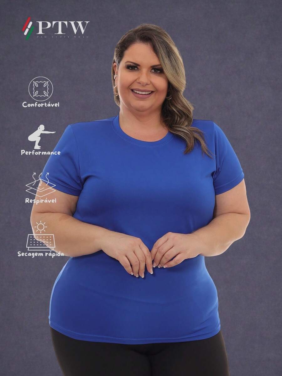 Plus Size Blouses - bleu indigo - Voir 1