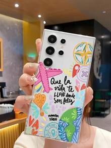1个飞机旅行指南针软壳手机壳，兼容华为、荣耀、Galaxy A04e/12/A13/A14/A34/A50/A52/A53/A54/S21/S22/S23/S24/S25/S25Ultra/S25FE/S26/S26 Plus/S26 Ultra/S26 Edge、6A/7A/8A、12T/13T/15T/15T Pro，国际版 - 無色 - 查看 4