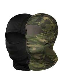 1/2pcs Unisex Balaclava Hat, Solid Color & Printed Combination, Single Hole Ski Mask, Outdoor Cycling Sun Protection Dust-Proof Cap, Suitable For Daily Wear,Beach,Holiday - Style J - View 1