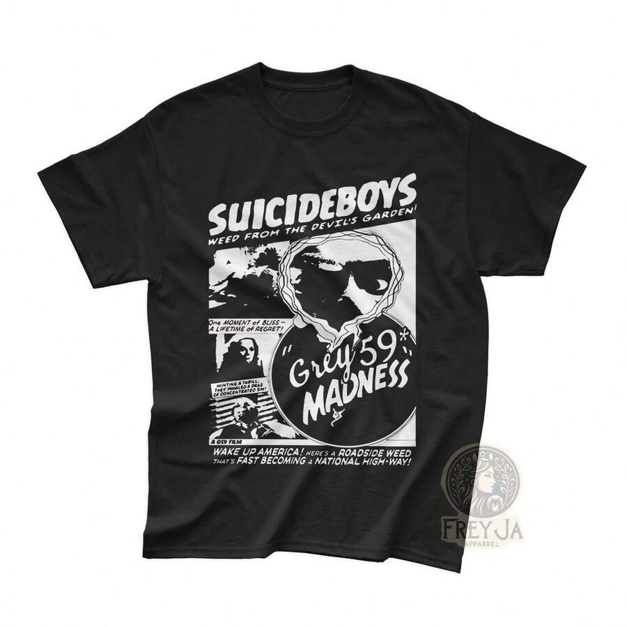 Suicide Boys Exclusive T-Shirt - Unisex Rap Music Graphic Shirt - G59 Tee - Printed Music Poster Gift For Hip Hop Fans - màu đen - Xem 1