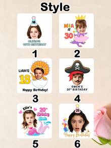 Custom Photo Temporary Tattoo Stickers, Personalized Graduation Cartoon Portrait Design, Fun Celebration Style Body Decor For Graduation Party Ceremony, Customized Name Tattoo Decal Unique Keepsake Gift, Customizable Picture Favor For Friends Classmates Family Graduation Season - Dark Grey - View 3