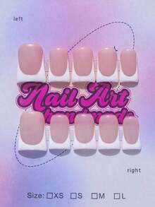 Square-Shaped Handmade Nail Decorations, Y2K Baddie Style, Includes, Purple, Gold, White Nail Plates With French Tips, Carving, Beads, Stars, Asymmetrical Metal Elements, 10pcs/Set 3 Size Options, Suitable Parties, Galas, Daily Wear, Comes With Tools, Great Women & Girls Nails Nail Supplies Handmade Press On Nails - Follow Your Heart - Xem 2