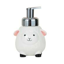 1个可爱动物造型陶瓷皂液器 - 小羊/小鸡/小牛/小狗,彩色彩绘设计,搭配塑料按压头,大容量可重复灌装瓶,适用于洗手液、洗洁精、沐浴露、洗发水,浴室和厨房均可使用,可爱又治愈风格,适合家居装饰、儿童房、生日、乔迁、节日等各种场合,四季皆宜。 - 小牛皂液器 - 查看 7