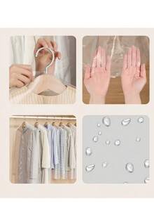 50pcs Transparent Plastic Garment Dust Cover Bags, Protective Clothing Covers For Shirts, Dresses And Coats - White - View 5