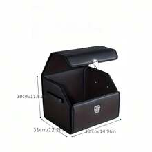1pc Large Capacity Car Trunk Storage Box - Foldable Multi-Functional PU Leather Storage Box, Adjustable Divided SUV Organizer Box, Suitable For Car Storage, Equipped With Buckle - Multicolor - View 16