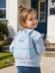 Personalized Children's Backpack With Embroidered Name - Lightweight Kindergarten/School Bag Suitable For Boys & Girls | Customized Back-To-School Backpack, Kindergarten Backpack, Birthday/Holiday Gift - Multicolor - View 8