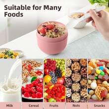 Bộ 13 cốc ăn yến mạch kèm dụng cụ, hộp đựng yến mạch ngâm qua đêm có nắp đậy, chống rò rỉ kèm nắp đựng sữa chua, cốc ăn sáng, đồ dùng học tập - Nhiều màu - Xem 5