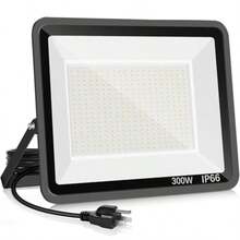 YANYCN W para Exterior Equivalente a 2000W 5000K Blanca l Día Super Brillante con Enchufe 43500LM IP66 Iluminación Comercial Impermeable para Campos Deportivos Pistas - Luz de inundacin LED de 300 W 1 paquete - Ver 9